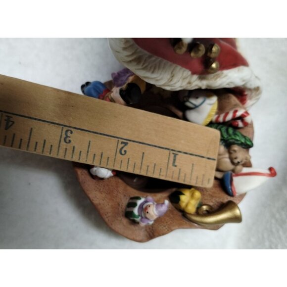 Partylite Santa Claus Tealight Holder wit Toy Bag 7" Tall Hand-Painted - Picture 13 of 15